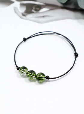森系小清新手链天然水晶绿幽灵