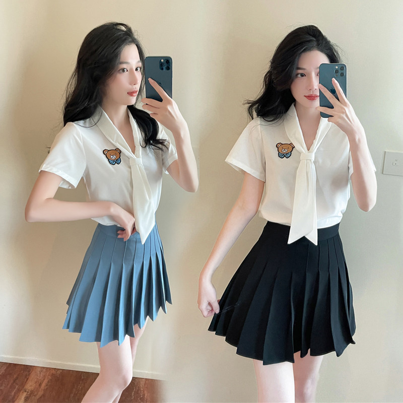 SAUNA MASSAGE OVERALLS BLOUSE SET HOTEL NIGHT KTV PLEATED SKIRT UNIFORM FOOT BATH PEDICURE TECHNICIAN UNIFORM