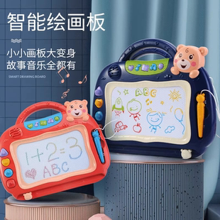 儿童涂色板婴儿画板1岁早教磁性画画板写字板可擦写消除宝宝玩具