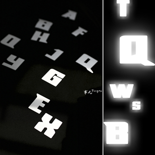 Regular Broad 字体／1套价 反光英文字母－TPU热熔胶膜 70%off