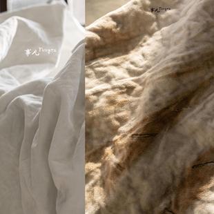 净白 设计师面料 事儿 全棉平绒可塑坯布－含金属丝手捏变形