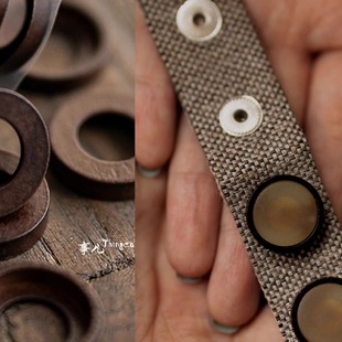 德国UNION KNOPF—包木树脂四合扣复古实木老玉色18mm辅料／1枚价