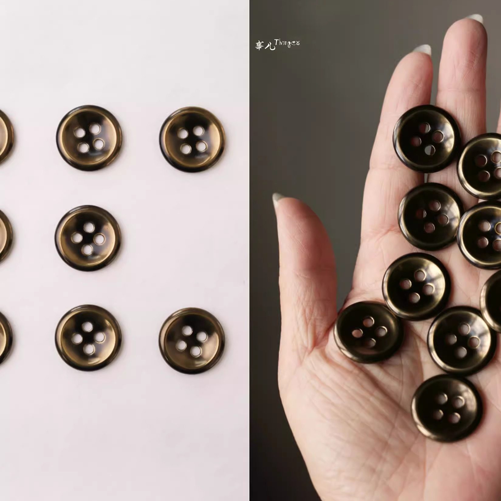 德国金属纽扣—合金四孔扣子 亮光复古纽扣21.6mm辅料／1枚价,居家布艺,纽扣,淘宝优惠券,粉丝福利购,淘宝优惠卷