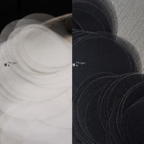 事儿正圆形肌理黑色真丝绡1包价