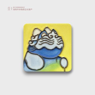 汉魏洛阳故城遗址博物馆天禄招财猫创意原创设计中国风陶瓷冰箱贴
