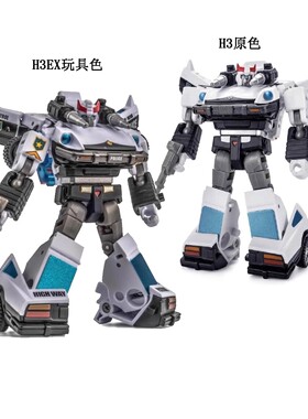 Newage NA H3EX警车玩具色  H3 原色动画版小比例汽车人变形玩具