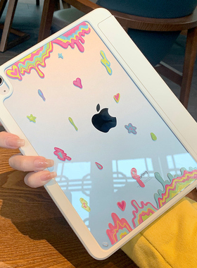 【百变角度】适用ipad保护套带笔槽苹果pro11平板2022款可竖屏air5防弯10.2寸亚克力第十代2021三折硬壳