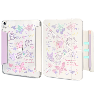 【兼容笔套】适用苹果ipad11保护壳平板air7保护套pro11无笔槽10代防弯air6亚克力Y型10.2英寸mini7竖屏pro13