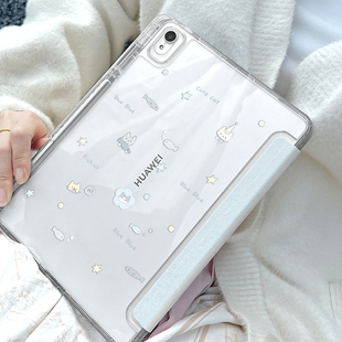 morock华为matepad平板壳适用matepad11保护壳air12保护套11.5s柔光有笔槽Y型mini亚克力全包迷你防弯专用