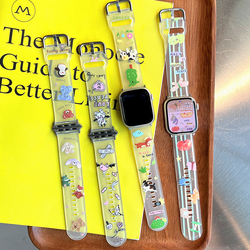 磨砂iwatch彩绘图案表带