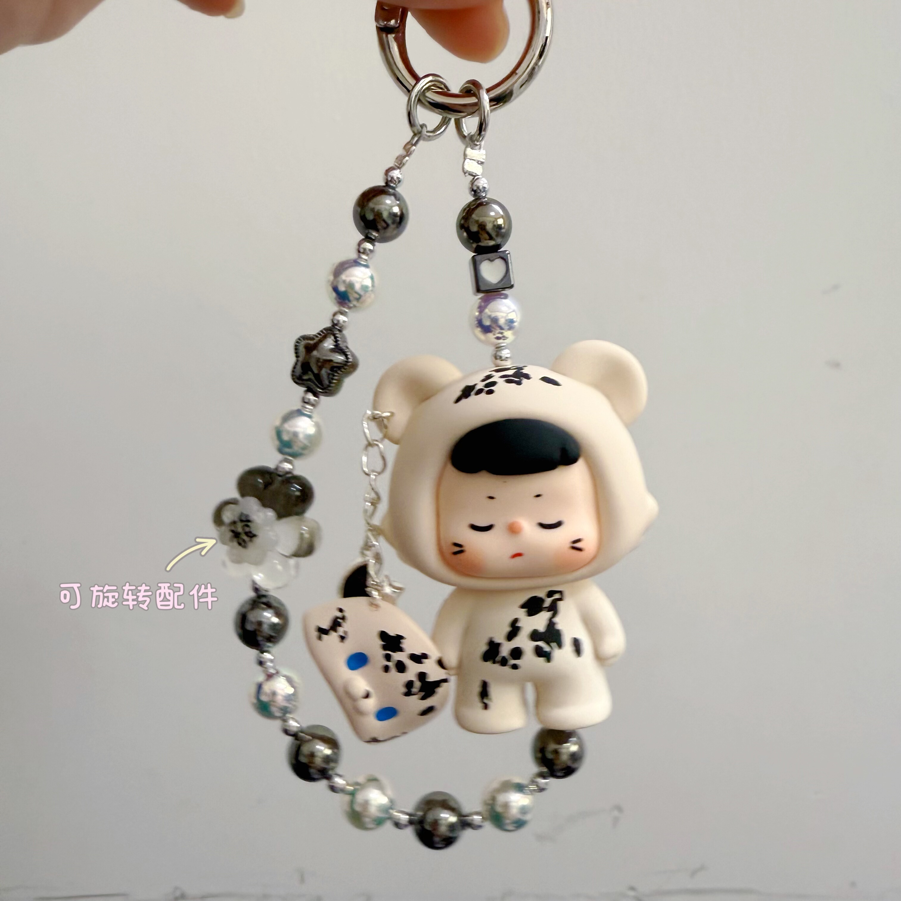 不二珍稀动物雪豹手机链包挂挂件磁吸面具