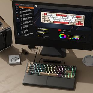 机械键盘热插拔 ROYAL S70无线三模人体工学分体式 腕托 KLUDGE