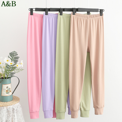 ab内衣女40支纯棉刷绒高腰秋裤中等厚保暖裤打底裤亲肤柔软R687