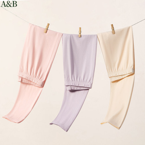 AB内衣女超薄纯棉秋裤高腰柔软打底保暖裤春夏家居空调裤ts42