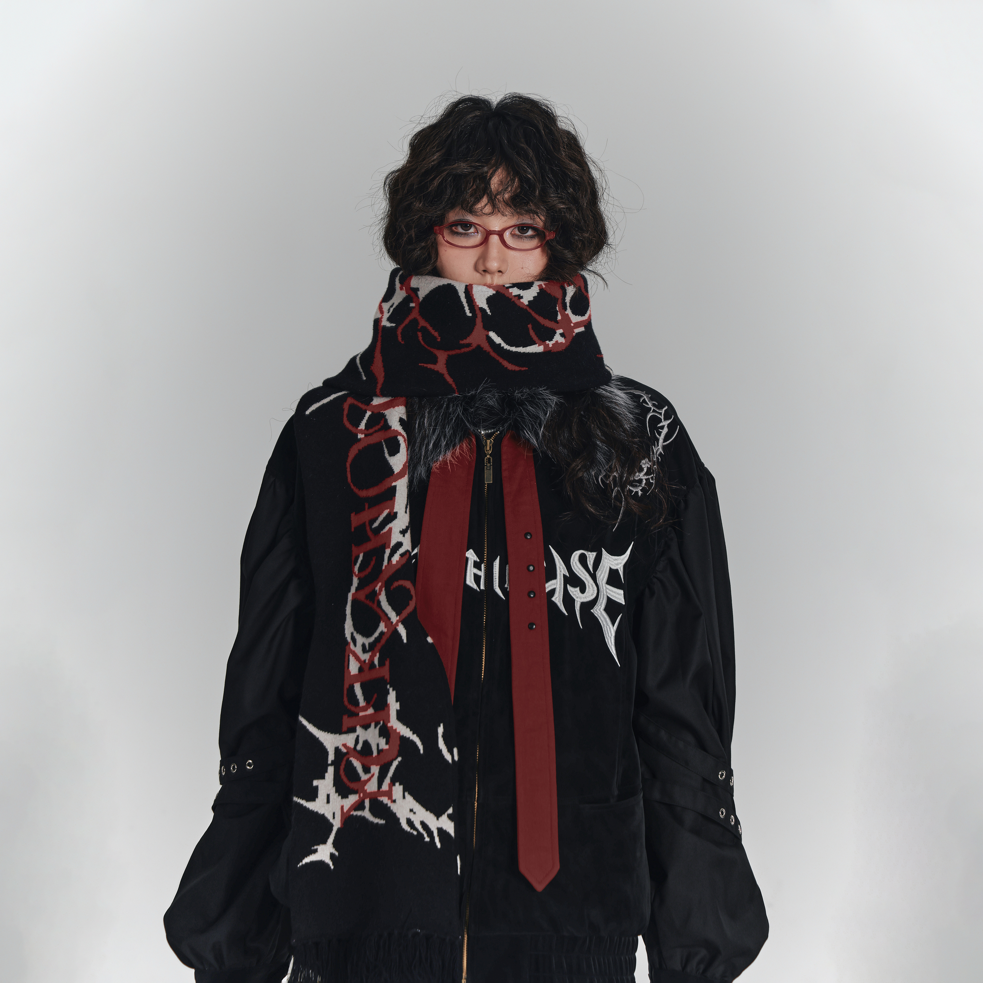 YUKAHOUSE原创亚比暗黑酷围巾