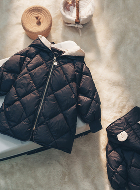 中大童冬季新款宝宝羽绒服连帽儿童中长款保暖外套男女童纯色冬装