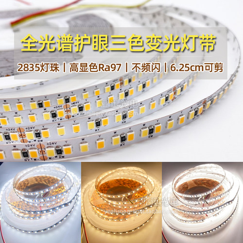 led灯带高亮全光谱24v双色温灯带