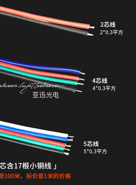 12VLED灯带连接线延长线rgb