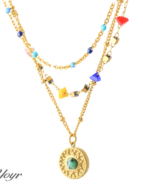 YOYR钛钢混色渐变项链   百搭简约