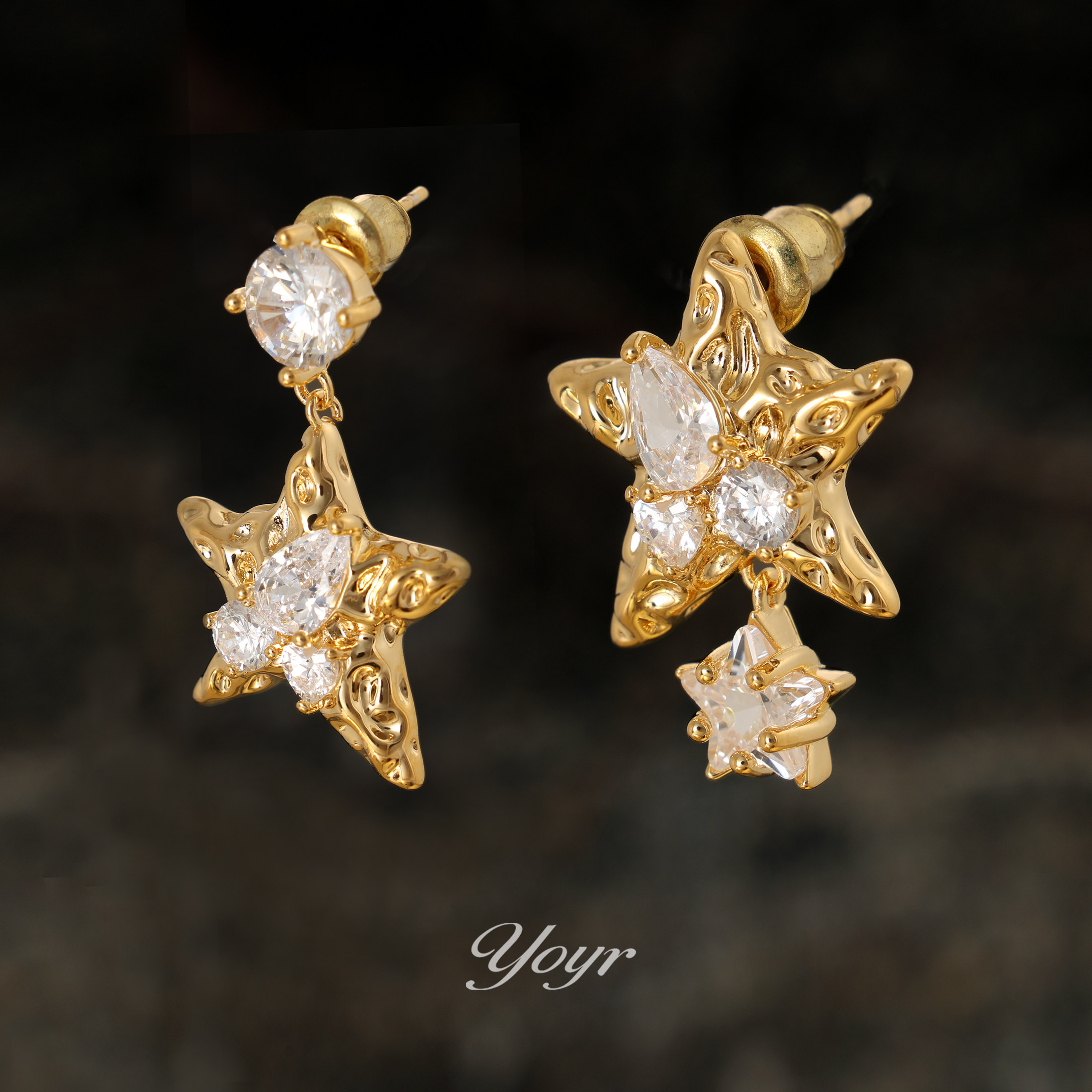 yoyr耳饰 碎星锆石耳钉时尚百搭轻奢气质女可爱精致,饰品/流行首饰/时尚饰品新,耳钉,淘宝优惠券,粉丝福利购,淘宝优惠卷