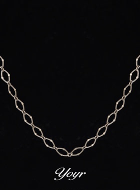yoyr黄铜项链韩系环环相扣项链