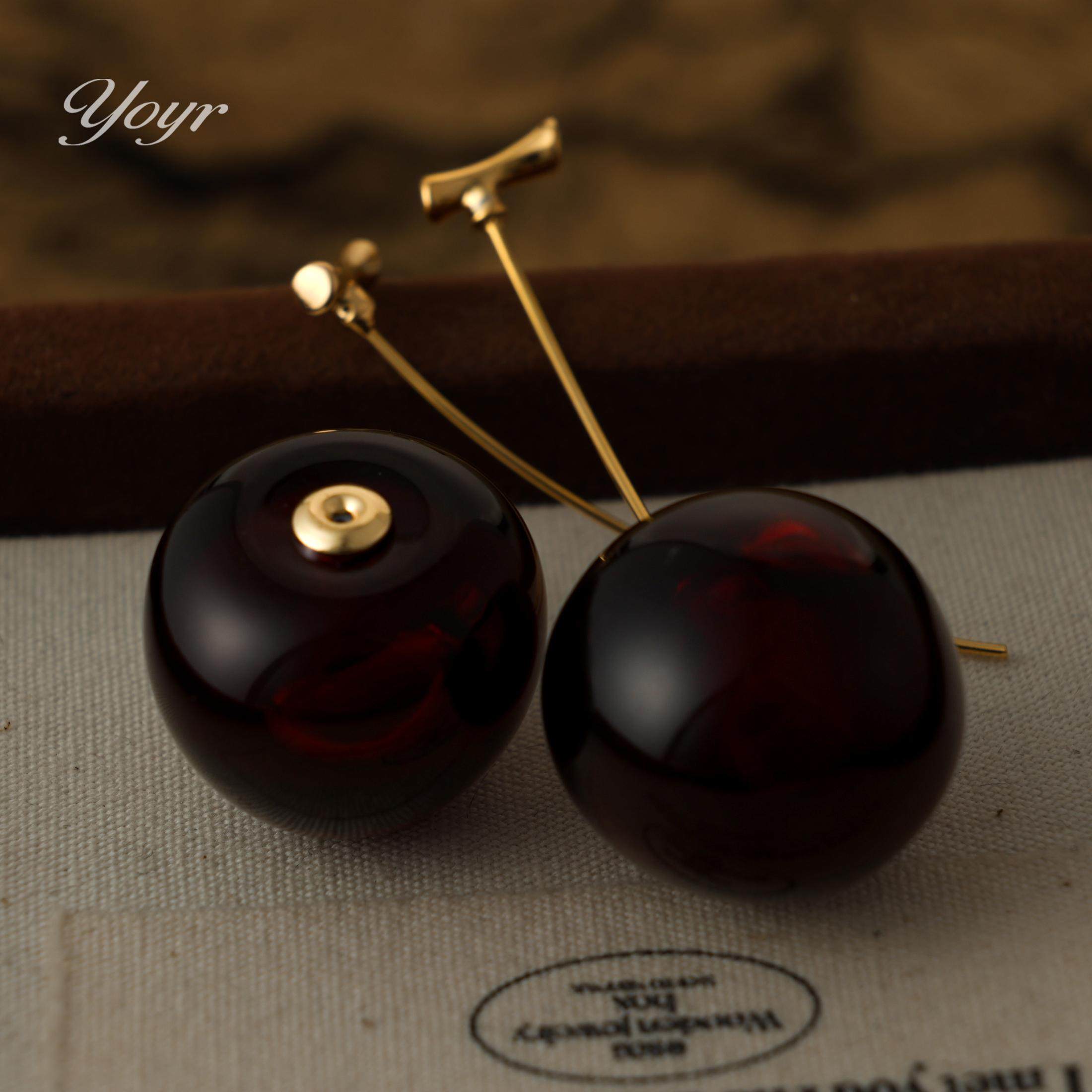 YOYR 精品深邃车厘子喜庆红色新年流苏耳钉气质长款耳环,饰品/流行首饰/时尚饰品新,耳钉,淘宝优惠券,粉丝福利购,淘宝优惠卷