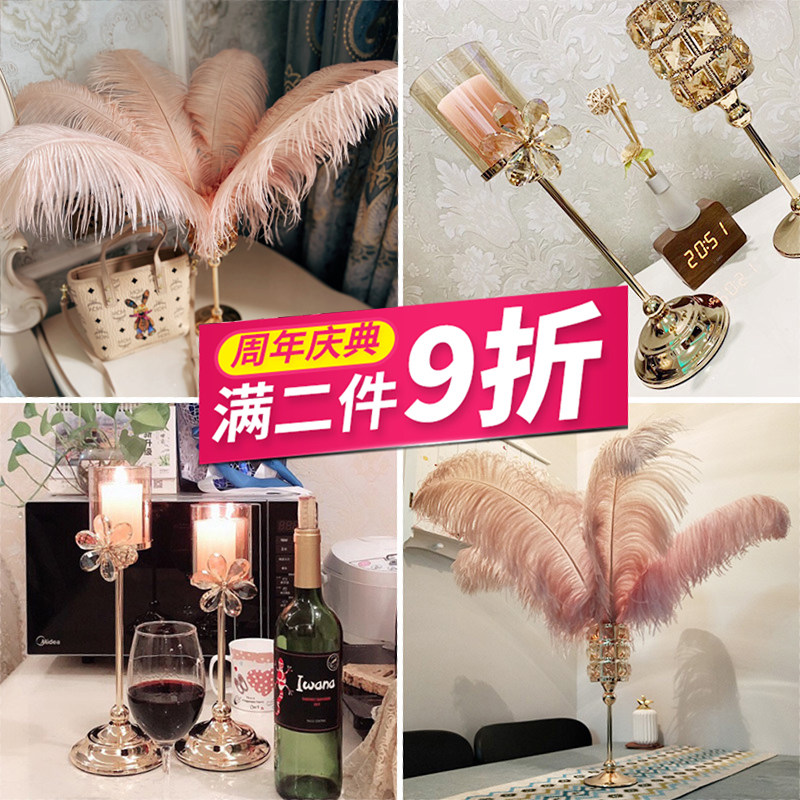 European style decorate Feather Candlestick Decoration Northern Europe romantic candlelight Dinner American style table crystal Light extravagance Candle Holdersin the Home accessories , Candle/Candlestick , Candlestick  category - from Buy2taobao.com to provide professional Taobao agent buy service