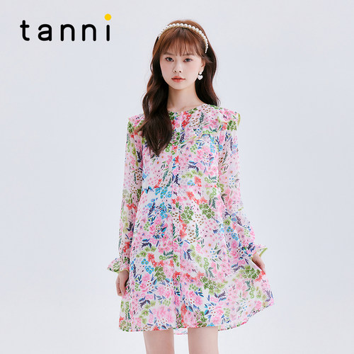 tanni甜美风H版类衬衫裙