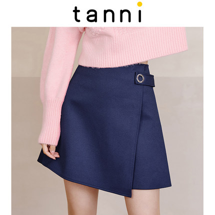 tanni秋冬新品百搭休闲A字半裙通勤修身半身裙TL31SK134A