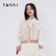 tanni新款 波点草莓甜美百搭短款 提花针织背心马甲TM11KN031A