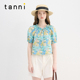 tanni休闲百搭通勤日度假风异域图腾印花上衣TN11BL074A