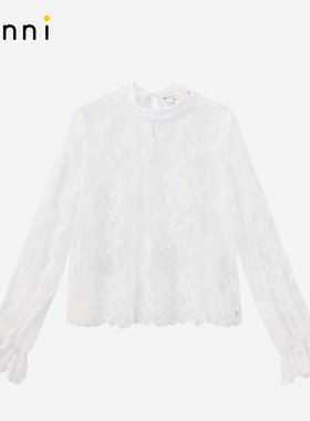 tanni2026春夏新款气质优雅镂空内搭外穿蕾丝打底上衣TP11BL200A