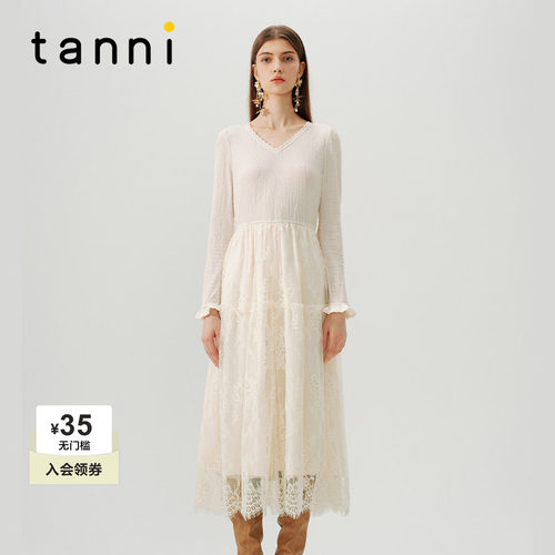 tanni舒芙蕾轻法风茶歇连衣裙