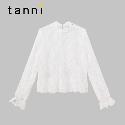 tanni2026春夏新款气质优雅镂空内搭外穿蕾丝打底上衣TP11BL200A