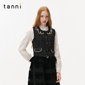 tanni2026春新款 轻奢风贵气优雅金丝细闪小香风马甲TO31VE017A