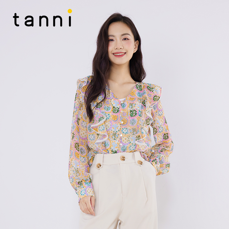 衬衫tanni春季复古轻薄