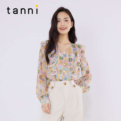 衬衫tanni春季复古轻薄