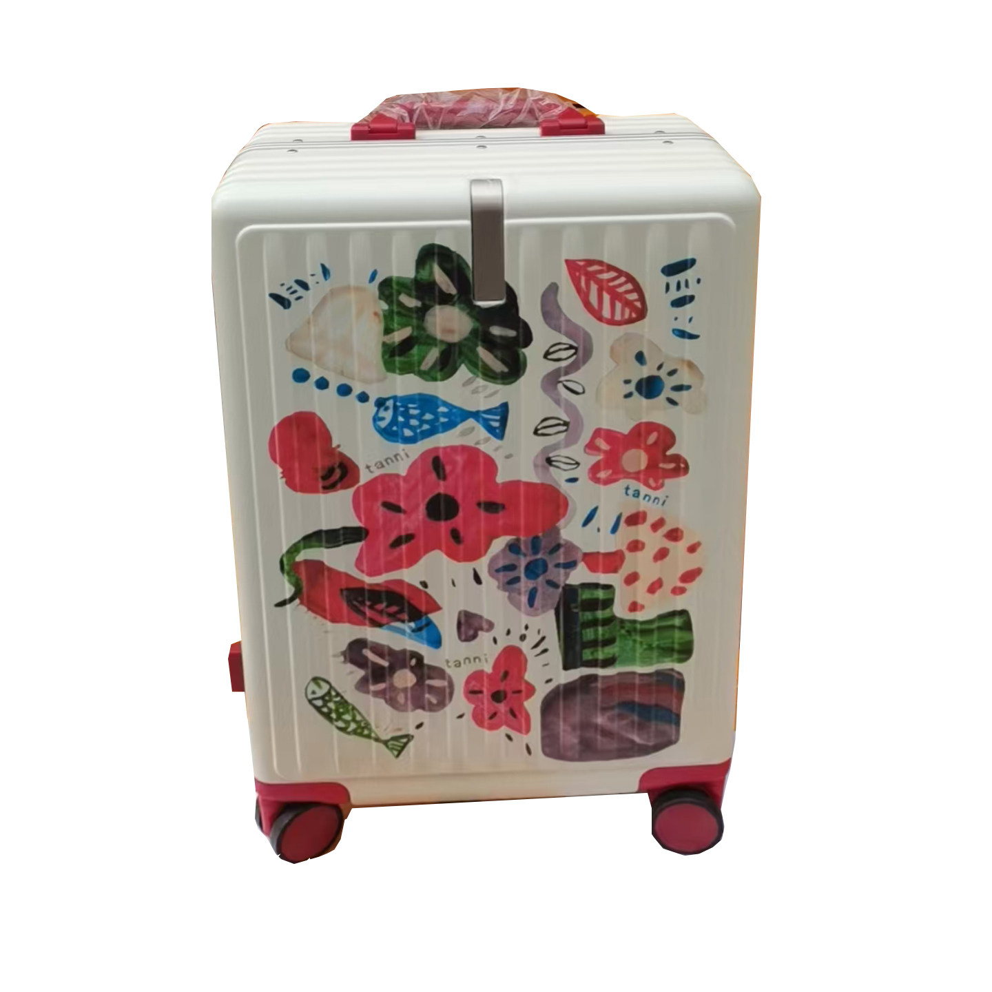 tanni花型印花行李箱登机箱