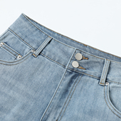 PO11DE017B 显瘦微喇马蹄牛仔裤 深蓝色断货 innplanet百搭修身