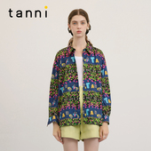 tanni新款 俏皮摩登复古优雅气质淑女廓形衬衫 TM31SH021A