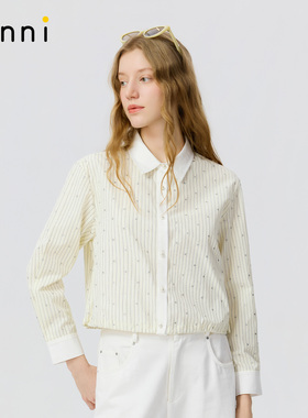 tanni2026春新款智性风简约百搭经典竖条纹衬衫上衣TP11SH151A