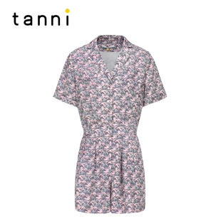 连体裤 tanni夏季 式 通勤百搭气质收腰衬衫 TM11JS600A 新款