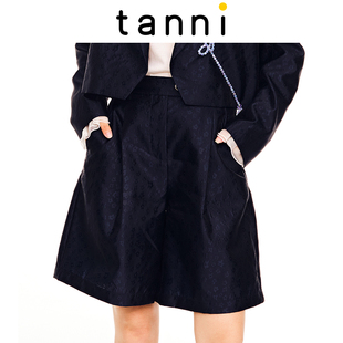 短裤 TL11SP061B 通勤百搭气质色织提花五分西装 tanni新款