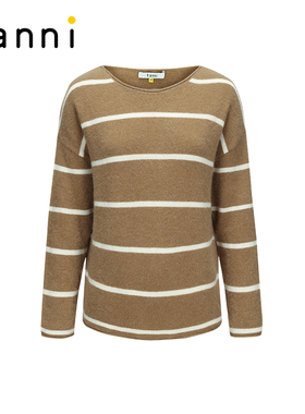 tanni新款简约通勤百搭爆款条纹套头针织衫TN31KN600A