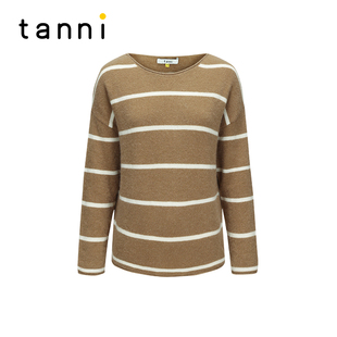 TN31KN600A 条纹套头针织衫 tanni新款 简约通勤百搭爆款