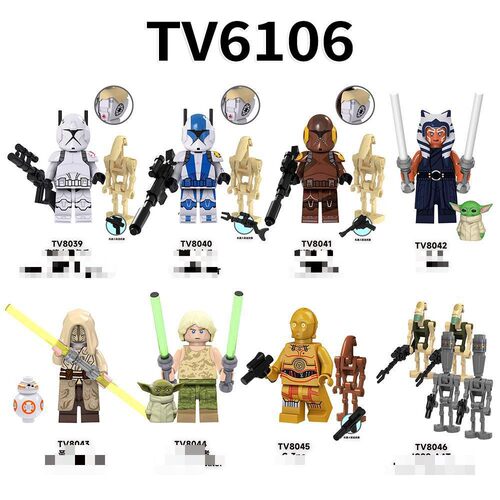 TV6106星战克隆人士兵C-3PO守卫者阿索卡积木人仔儿童拼装玩具