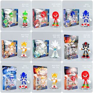 跨境热卖Sonic索尼克夏特超音鼠飞天鼠手办动漫公仔潮玩开窗盒卡