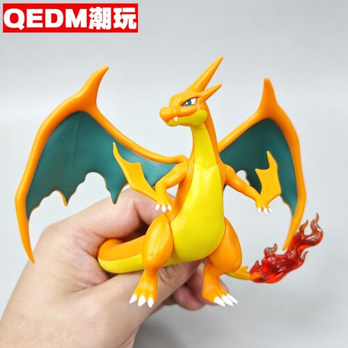 跨境BKM超级MEGA喷火龙Y手办神奇宝贝图鉴PVC盒装手办模型批发