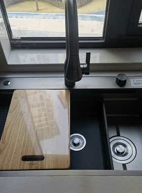 门店同款  JOMOO九牧高端飞雨水槽06293-AZ枪灰色 全新正品包邮