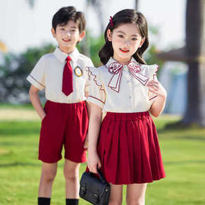 小学生毕业班服幼儿园园服夏装英伦学院风六一儿 童合唱演出礼服